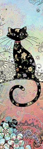 Bokmerke Bug Art dekorert katt