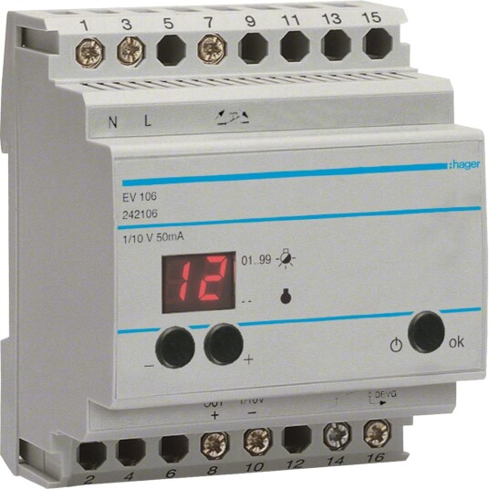 Hager EV106 Styremekanisme 230 V, 10A, Elfordeling & strømforsyning