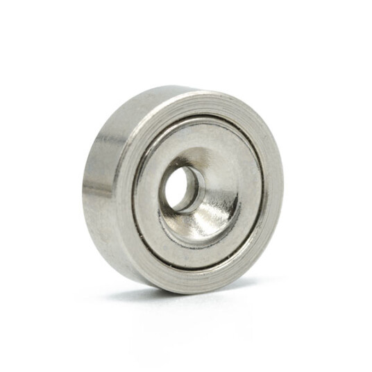 SuperMagneter Robust Magnet Ø 20 X 6 Mm M. Monteringshull   Bæreevne 13 Kg