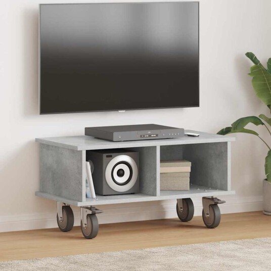 TV benk Betonggrå 68,5 x 35 x 35 cm Konstruert tre