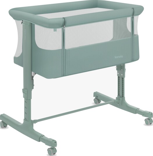 Lionelo Aurora Bedside Crib 3-in-1, Green Sage