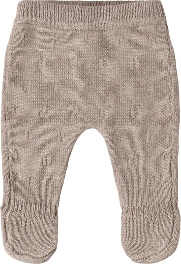 Mango Openwork Knit Leggings - MEDIUM BROWN - 56