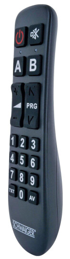 SCHWAIGER 2 in 1 universal fjernkontroll - svart SCHWAIGER 2 in 1 universal fjernkontroll - svart