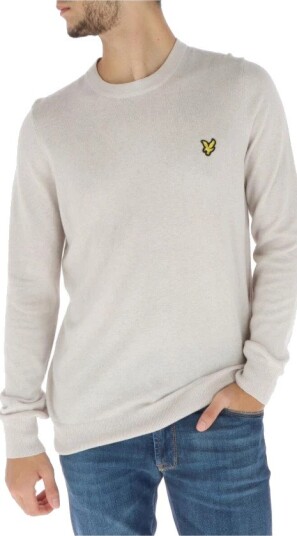 Lyle & Scott Cotton Merino Crew Neck Jumper - Cream - M