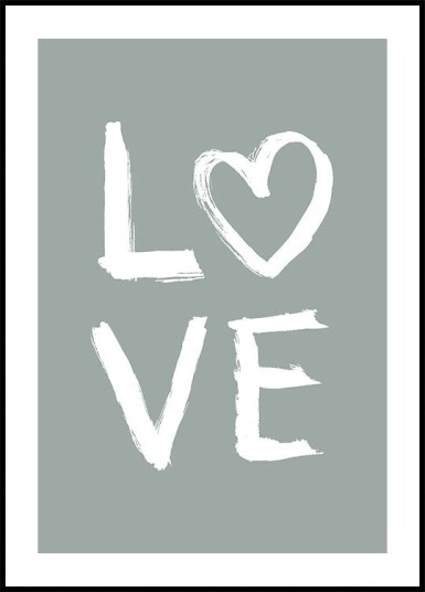 LOVE Toothy Green Plakat Plakat / 30x40cm LOVE Toothy Green Plakat Plakat / 30x40cm