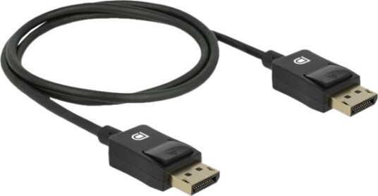 Delock Coaxial Skjermkabel Displayport Hann Til Displayport Hann Displayport 1.4 1 M 8K-Støtte Svart
