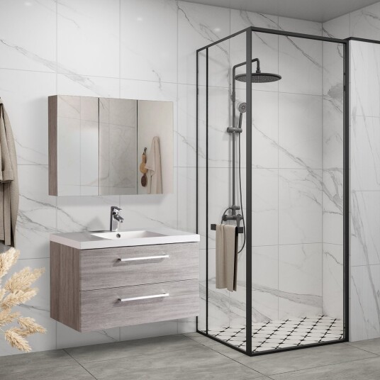 LIND LUXURY 120 GRÅ ENKEL SERVANTSKAP