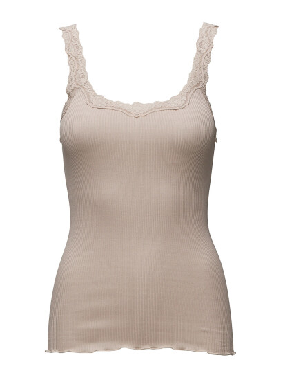 Rosemunde Rwbabette Silk Sl Deep Back Lace To - Beige - XS