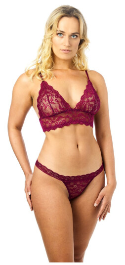 Nortie Bay Leaf BH- og Tangasett     - Bordeaux
