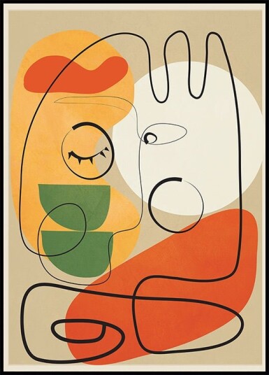 Very Abstract Colorful Portrait Plakat Plakat / 21x30cm Very Abstract Colorful Portrait Plakat Plakat / 21x30cm