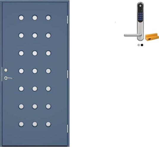 Ytterdør Swedoor Advance-Line Statement Vibe med Yale Doorman Classic Home