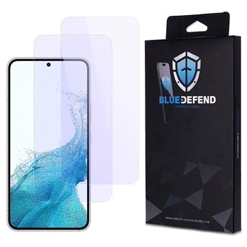 BlueDefend Samsung Galaxy S22 Anti Blue Light Skjermbeskyttere Beskyttelsesglass 2 stk. BlueDefend Samsung Galaxy S22 Anti Blue Light Skjermbeskyttere Beskyttelsesglass 2 stk.