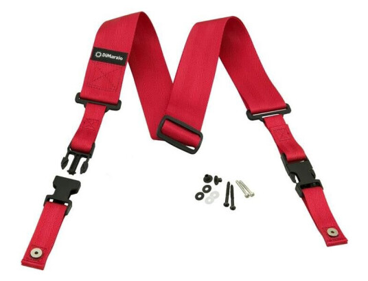 Dimarzio Dd2200rd 2" Cliplock Strap Nylon Rød