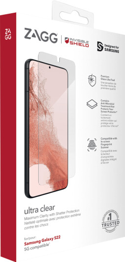Zagg Invisibleshield Ultra Clear+ - Skjermbeskyttelse For Mobiltelefon - Selvhelbredende Samsung Galaxy S22