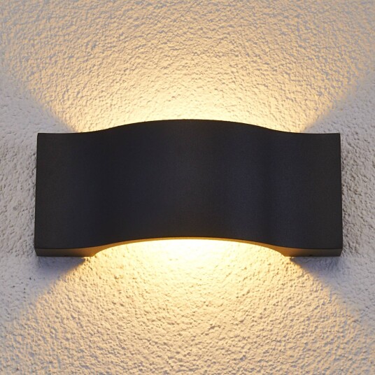 Lucande Jace utendørs LED-vegglampe, grafitt Lucande Jace utendørs LED-vegglampe, grafitt