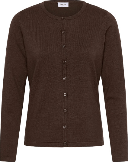 Saint Tropez A8661 Milasz R Neck Cardigan   Brown   XL