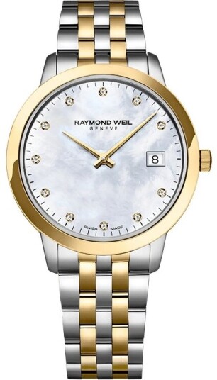 Raymond Weil Dameklokke 5385 STP 97081 Toccata Hvit/Gulltonet stål