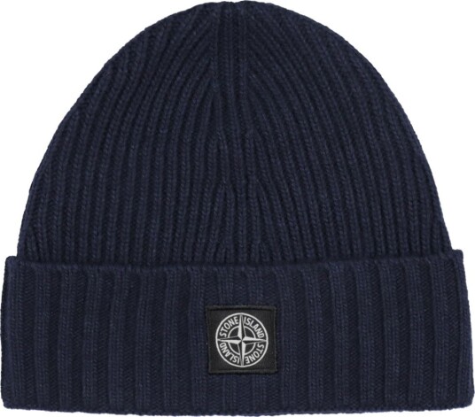 Stone Island Lue Ull Navy Blue Stone Island 58 cm Lue Marineblå Stone Island Lue Ull Navy Blue Stone Island 58 cm Lue Marineblå