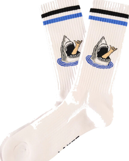 Lakor Shark Shaka Tennis Socks Hvit 39 42