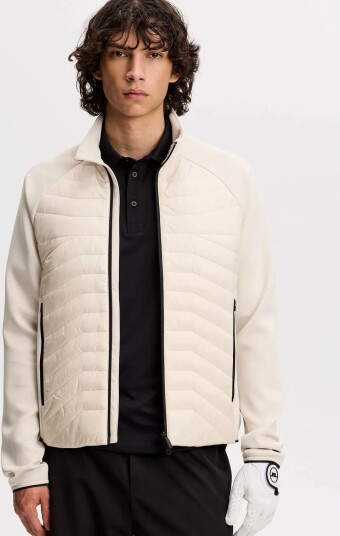 J. Lindeberg Heyden Quilt Hybrid Jacket   Cream   XXL