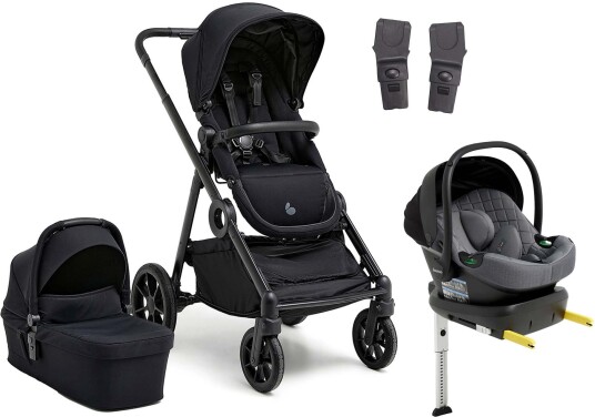 Beemoo Pro Multi 2 Duovogn inkl Route i-Size Babybilstol &  Base Coffee Black/Mineral Grey