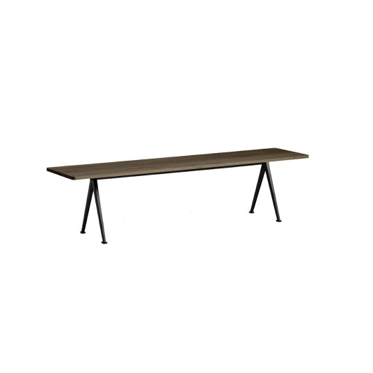 Hay Pyramid Bench 12 190X40 Black Frame/Smoked