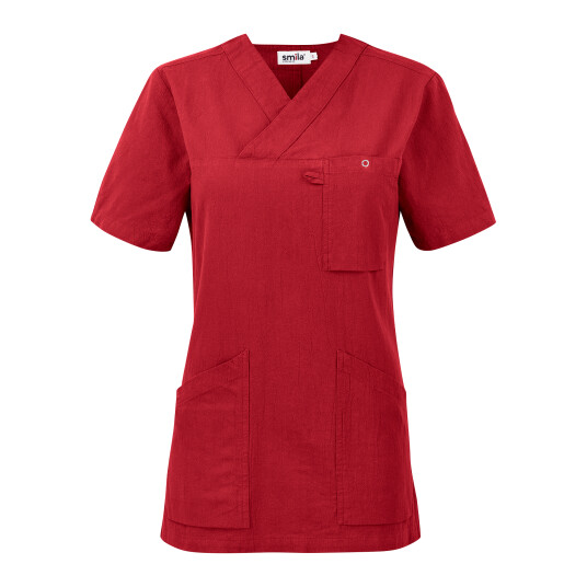 Smila Workwear Dame Carin Bluse Rød 1 stk SBG-77802-65 M