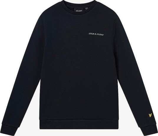 Lyle & Scott Collegegenser Script Crew Neck Sweatshirt Blå