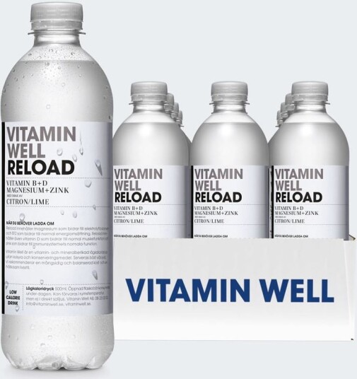 Vitamin Well Drikke (12-pakning) Smak 50 cl Reload Vitamin Well Drikke (12-pakning) Smak 50 cl Reload