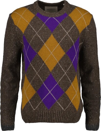 Gant Argyle Neps C Neck Brown M