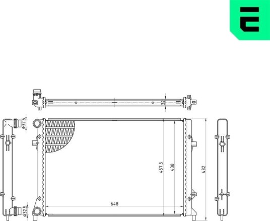 ERA 673139 Radiator motorkjøling ERA 673139 Radiator motorkjøling