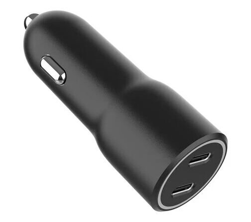 Gembird 40W USB-C Bilstrømadapter med 2 Utganger - Svart