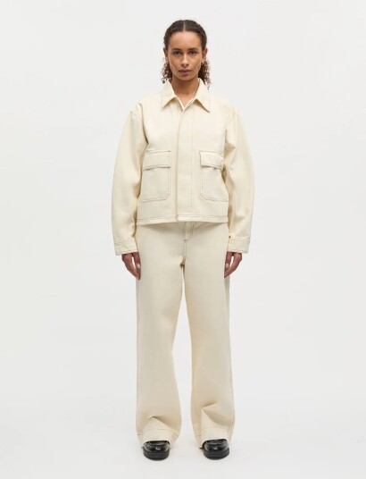 Mads Nørgaard Soil Denim Kargo Pants Cream 42 Mads Nørgaard Soil Denim Kargo Pants Cream 42