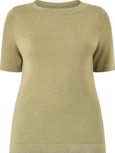 KAFFE Curve Genser KClizzy Boatneck Pullover Grønn