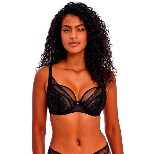 Freya BH Sydnie Underwired High Apex Plunge Bra Svart F 85 Dame Freya BH Sydnie Underwired High Apex Plunge Bra Svart F 85 Dame