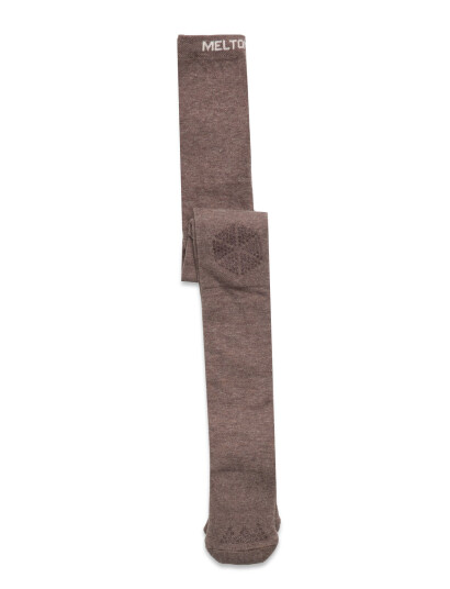 Melton Cotton Tights   Anti Slip   Brown   68/74