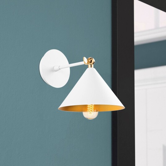 Opviq Vegglampe Berceste 185-A hvit/gull