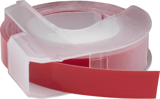 TB 520102 Embossing Tape Rød 9mm 3m erstatter Dymo S0898150