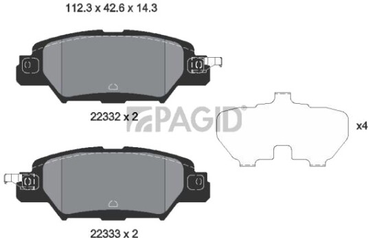 PAGID T2544N Bremseklosser