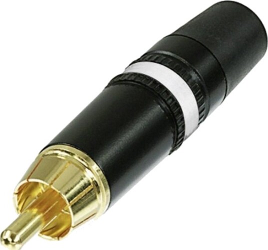 Rean Av Nys373-9 Rca Cinch-Kontakt Rett Pol 2-Polet: Svart/Hvit 1 Stk