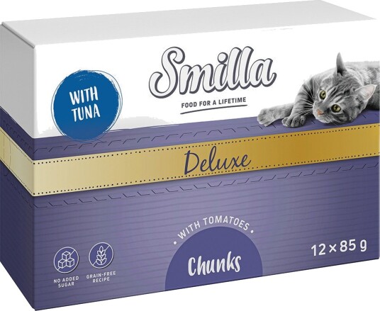 Smilla Våtfôr Deluxe Biter Tunfiisk Og Tomater 48 X 85 G