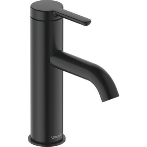 Duravit C.1 1-greps Servantbatteri M Uten bunnventil, Sort Matt