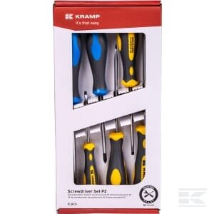 Kramp Skrutrekkersett spor/Pozidriv 6 deler