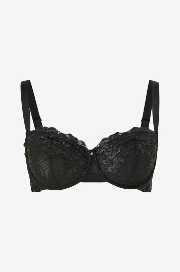 Zizzi - Spile-BH Lewa, Balconette Bra - Svart