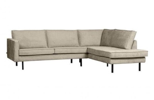 Bepurehome Rodeo Corner Sofa Right Velvet wheatfield