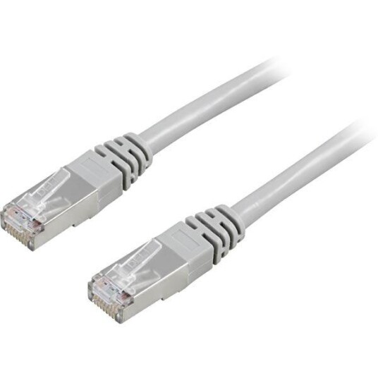 Deltaco 15m FTP Cat.5e Nettverkskabel Grå RJ-45 Hankjønn Deltaco 15m FTP Cat.5e Nettverkskabel Grå RJ-45 Hankjønn