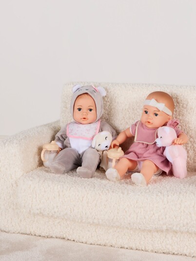Cloudberry Castle Gavesett Dukke Twins Deluxe 35 cm Rosa/Hvit
