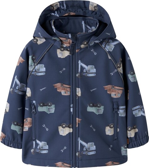 Name It Softshell Jakke m. Fleece NmmAlfa Oceana/Constructio Name It 2 år (92) Softshell Blå Marineblå