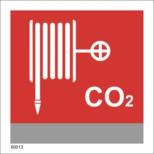 FIRE HOSE WITH NOZZLE - CO2 15X15 Alu-plate 20x20cm