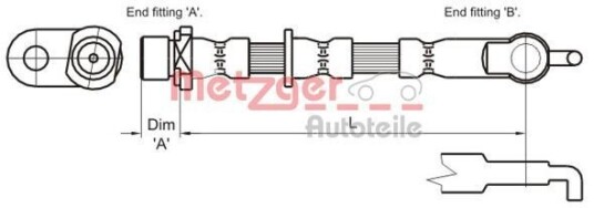 Bremseslange METZGER 4110007